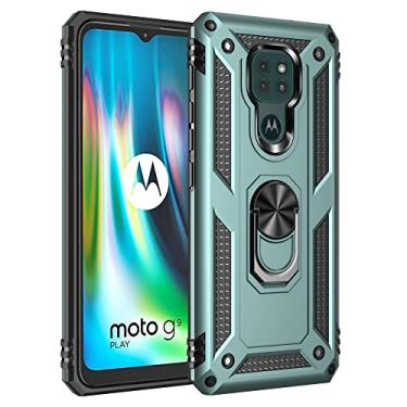 Imagem de Capa ultrafina compatível com Motorola Moto G9 Play Capa para celular com suporte magnético, proteção resistente à prova de choque compatível com Motorola Moto G9 Play/G 9/E7 Plus (