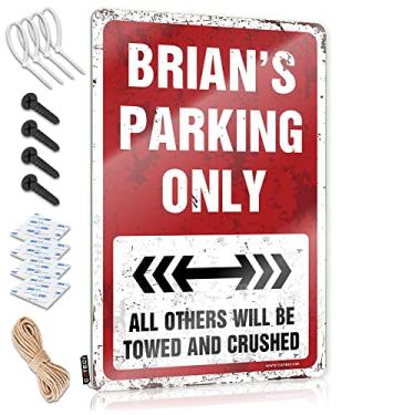 Imagem de Acessórios de quarto para meninos adolescentes Brian'S Parking Only Placa de lata Coisas para Quarto de Meninos Cheers Placa de lata (Tamanho : 20X30cm)