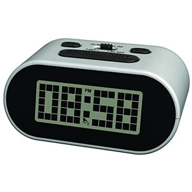 Imagem de Relógio Despertador com Visor LCD Prata