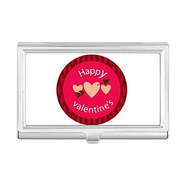 Imagem de Carteira de bolso rosa Happy Valentine's Day Coração Seta porta-cartões