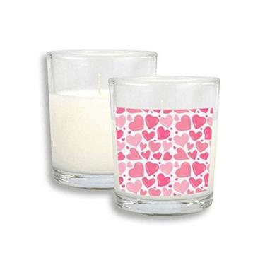 Imagem de Cera de incenso perfumada de vidro para dia dos namorados rosa lindo coração