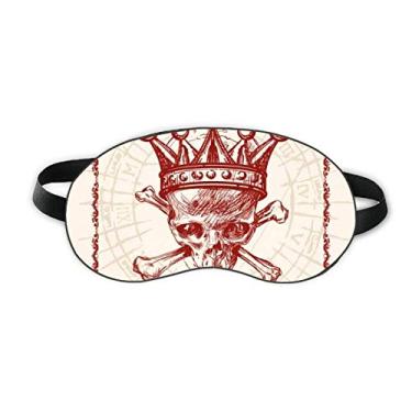 Imagem de Diamantes Red Crown Skeleton Poker Card Pattern Sleep Eye Shield Soft Night Blinfold Shade Cover