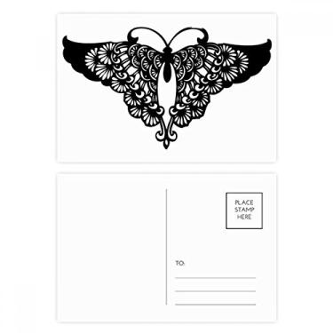 Imagem de Conjunto de cartões postais Borboleta com babados e asas de aniversário, cartão de agradecimento