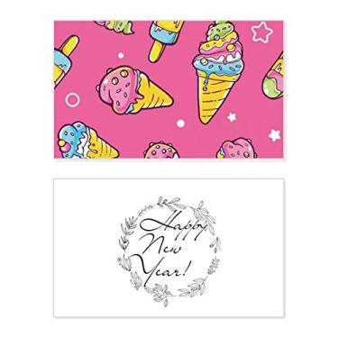 Imagem de Star Pink Sugar picolé sorvete ano novo festival cartão felicitações mensagem presente