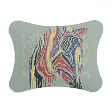 Imagem de Graffiti Moldura de quebra-cabeça de animal de pinto simples e colorida para decoração de imagem