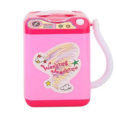Imagem de Máquina de lavar esponja de maquiagem, mini escova elétrica de lavar, mini dispositivo de limpeza de pincéis de maquiagem, para meninas e senhoras limpar pincéis de maquiagem (rosa)