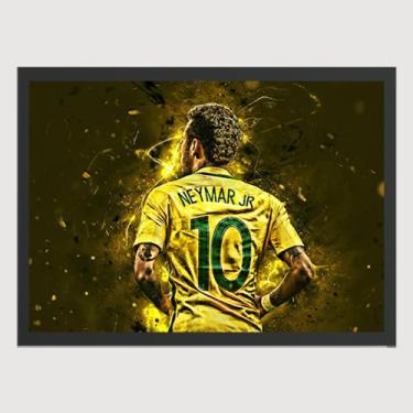 Imagem de Quadro Para Quarto Neymar Brasil Camisa 10 45X33 A3 - Tudo4home