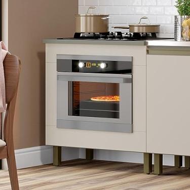 Imagem de Balcão para Forno de Embutir com Tampo Aurora Duna/Cristal