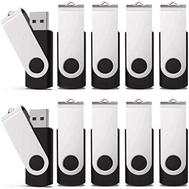 Imagem de Pacote KEXIN 10, pendrive USB de 4 GB com indicador LED, preto