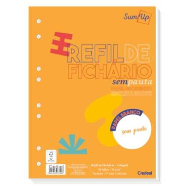 Imagem de Caderno Colegial Sem Pauta Perfurado Papel Branco 40 Folhas