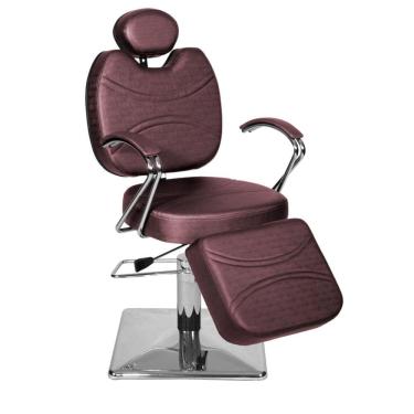 Imagem de Cadeira Poltrona de Cabeleireiro Recl Topázio C/Ap Vinho