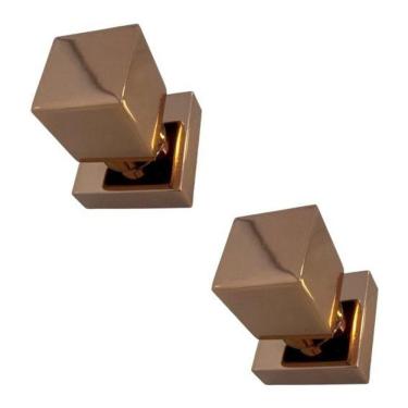 Imagem de Kit 2 Acabamento Quadrado Registro Rose Gold Metal Padrão Deca 3/4