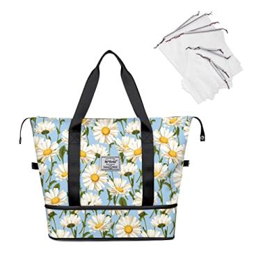 Imagem de NPBAG Bolsa esportiva feminina de viagem, bolsa grande expansível para carregar no fim de semana, bolsa de treino de ginástica, bolsa noturna, bolsa hospitalar para mamãe para trabalho de parto e