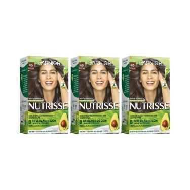 Imagem de Coloraçao Nutrisse 40 Castanho-Kit C/3Un