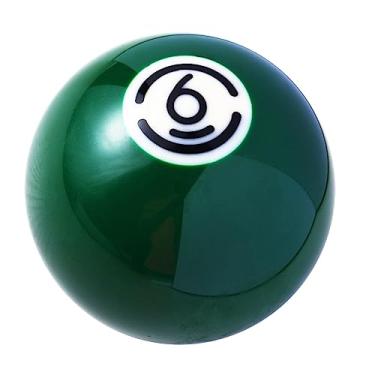 Imagem de Mavota Maçaneta de câmbio de bola de sinuca verde 6 manípulos de câmbio de bola de bilhar redonda alavanca de mudança de engrenagem se encaixa na maioria dos veículos de transmissão manual automática