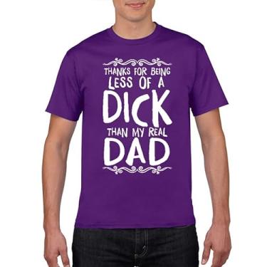 Imagem de Camiseta para pai Thanks for Being Less of a Dick Than My Real Dad Funny Fathers Day, Roxa, 3G