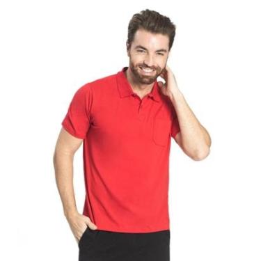 Imagem de Camisa Masculina Polo Básica Rovitex Vermelho-Masculino