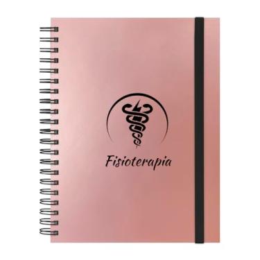 Imagem de Caderno Universitário Plus 10 Matérias Profissões Fisioterapia (Rosê Gold)