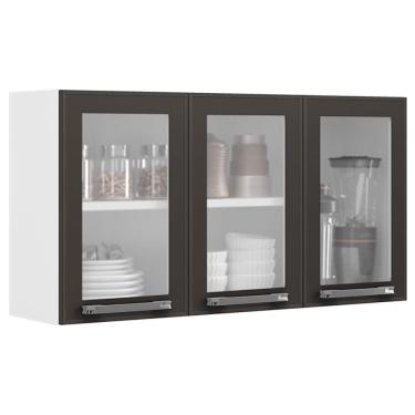 Imagem de Armário Aéreo Triplo Itatiaia Florença com 3 Portas e 2 Prateleiras - 105cm de largura