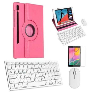 Imagem de Capa Rosa Teclado/mouse/pel Galaxy Tab S6 T860/t865 10.5 Tablet