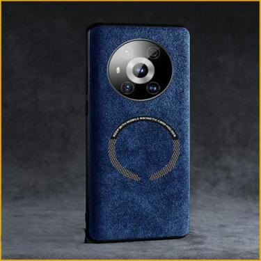 Imagem de Para huawei p50 p40 p30 companheiro honra 50 40 30 20 pro nova 8 7 6 couro camurça magnético caso de carregamento sem fio, nv, para mate30