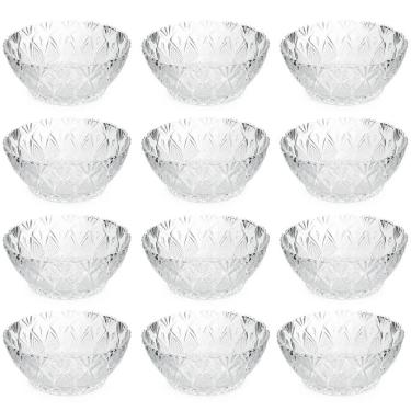 Imagem de Jogo 12 Potes para Sobremesa Bowls Tigelas de Vidro 350ml King Lyor Transparente