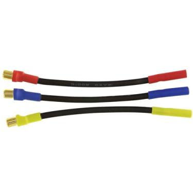 Imagem de Adaptador de fio de extensão de conector bala macho de 6,5 mm para fêmea de 4 mm 12AWG 5,2 polegadas para motor RC e ESC