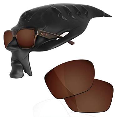 Imagem de RockShell Lentes polarizadas de substituição para óculos de sol Oakley TwoFace XL OO9350 - marrom mogno