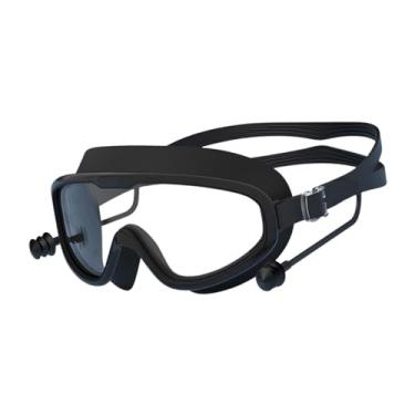 Imagem de Fancyes Óculos de natação com plugue de ouvido, óculos de natação com alça ajustável, protetor de ouvido à prova de vazamento, óculos de natação para piscina, estilo um