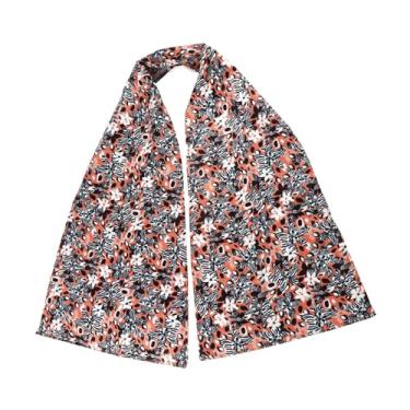 Imagem de menolana Adulto babador cachecol roupas protetor elegante moda para homens mulheres digna babador boca toalha para idosos acessórios, Flores Laranja