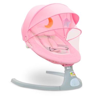 Imagem de Cadeira De Balanço Para Bebês Infantil Musical Mobile Automatica Baby Style Rosa