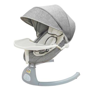 Imagem de Cadeira De Balanço Para Bebês Infantil Musical Mobile Automatica Baby Style Cinza