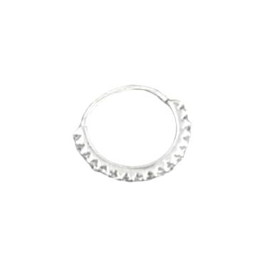 Imagem de Piercing Argola Cravejada 9mm Prata 925 Hélix Narix