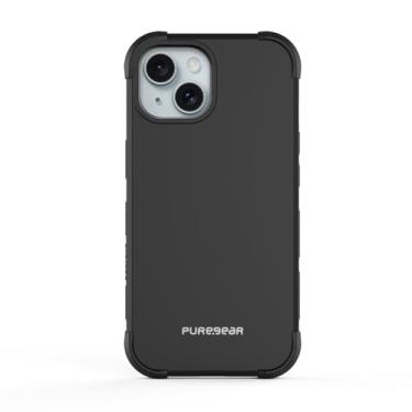 Imagem de PureGear Capa DualTek para Apple iPhone 15 (2023) 6,5 cm, proteção aprovada e testada militar, resistente e durável, com certificação de queda de 6 m (preto)