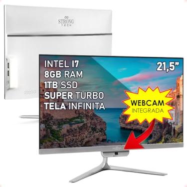 Imagem de Computador All In One Intel Core i7 21,5" 8GB SSD 1TB 4 Núcleos Super Turbo Hdmi Strong Tech