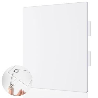 Imagem de Morvat Painel de acesso de mola ajustável, serve para 20 x 20 x 30 cm, para teto e drywall, plástico ABS durável resistente e fácil instalação, placa de cobertura de orifício de parede para