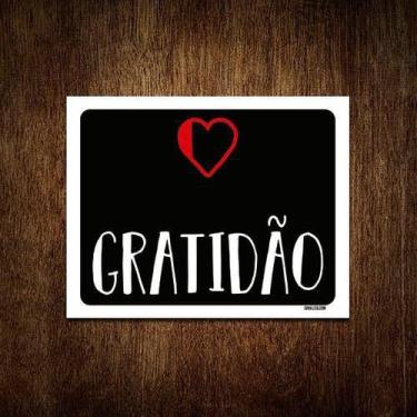 Imagem de Kit 10 Placas Decorativa - Gratidão - Sinalizo.Com