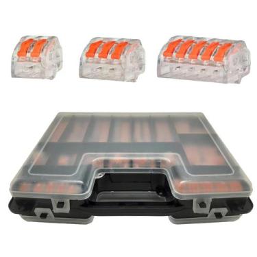 Imagem de 200un Caixa Kit Conector Emenda Derivação Borne 2, 3, 5 Fios - DMTI