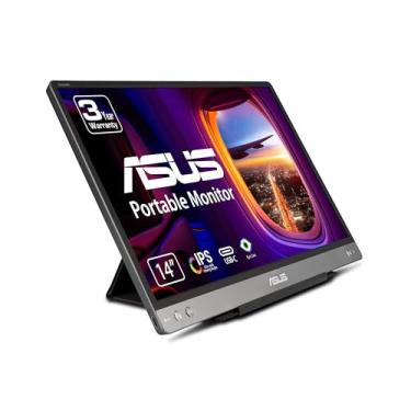 Imagem de ASUS ZenScreen MB14AC monitor USB tipo C portátil de 14 polegadas, Full HD 1080p, IPS, cuidado com os olhos, superfície antirreflexo, tela externa para laptop, solução de sinal híbrido
