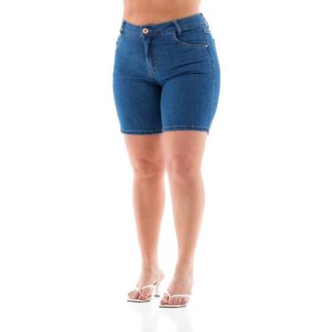 Imagem de Bermuda Jeans Feminina Arauto Comfy Maxskin Duo - Arauto Jeans, Azul m