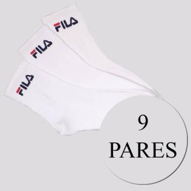 Imagem de Kit Meia Fila 9 Pares Cano Médio, 34-38