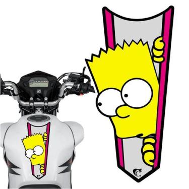 Imagem de Adesivo Faixa Gravata sem resina BART SIMPSON Rosa - Teu Adesivo, Rosa