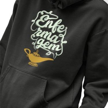 Imagem de Blusa Moletom Masculino Estampado Enfermagem em Algodão Fio 30.1 Pente