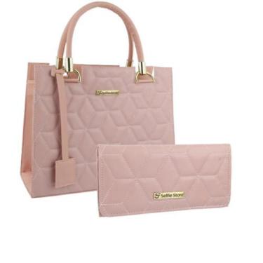 Imagem de Bolsa Feminina Transversal Tote Moda Casual + Carteira Kit - Selfie St