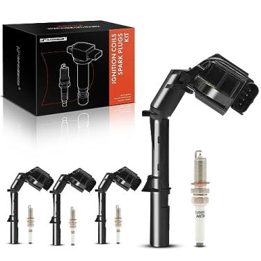 Imagem de A-Premium Conjunto de 4 bobinas de ignição e velas de ignição de irídio compatíveis com Mercedes-Benz CLA45 AMG 2014-2020, GLA45 AMG 2015-2019, 2.0L