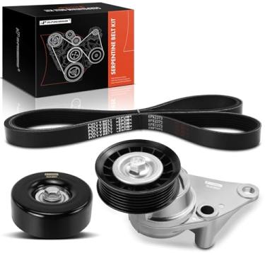 Imagem de A-Premium Kit de transmissão de correia serpentina do motor compatível com Chevrolet Silverado 1500, Silverado 2500 HD, Tahoe, Suburban 2500 e GMC Sierra 1500, Sierra 2500 HD, Yukon, Yukon XL 1500 e
