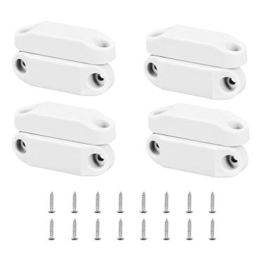 Imagem de RVGUARD Trava magnética de porta de bagagem para trailer, suporte magnético para porta de RV para manter a porta aberta, trava de porta de armazenamento de RV para trailer, trailer, campista (branco,