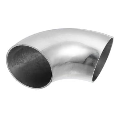 Imagem de TUCKBOLD Tubo de cotovelo curva mandril 90 graus OD 5 cm aço inoxidável reutilizável | tubo de escape cotovelo escada corrimão tubo 1 peça