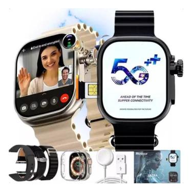 Imagem de Smartwatch Ultra 3 Ai Chip 5g Câmera Wifi 16gb + 4 Pulseiras - Microwe