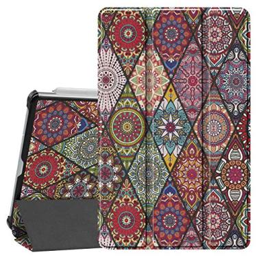 Imagem de Capa inteligente para Galaxy Tab S6 Lite, capa Ratesell leve e inteligente com três dobras com hibernar/despertar automático para Samsung Galaxy Tab S6 Lite 10,4 polegadas mandala 2024/2022/2020